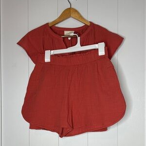 Universal Thread Women's Coral Red Shorts Set Size Small